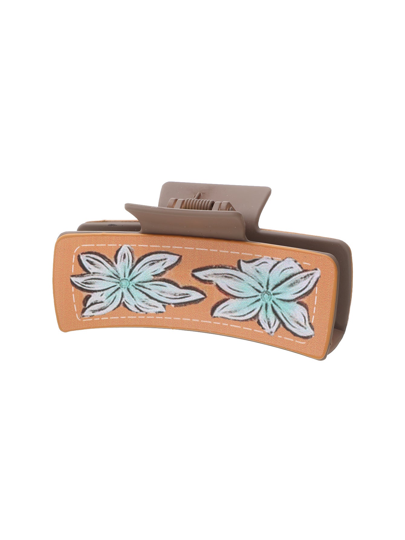 Wholesale Western-style feather and flower print hairpin